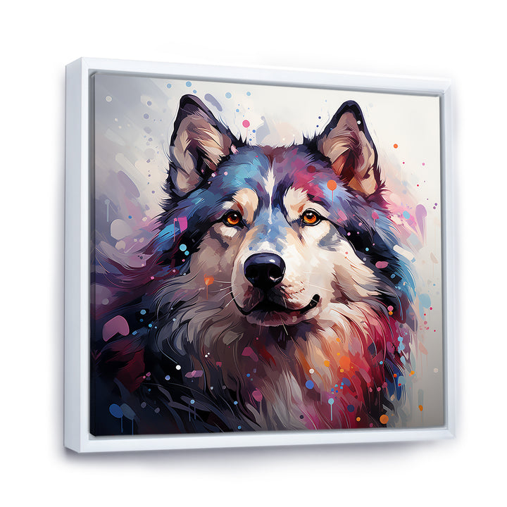 Dog Alaskan Malamute Majesty - Blue Dog Wall Art