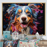 Dog Australian Shepherd Allure - Dog Framed Canvas Art