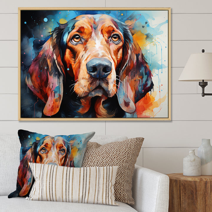 Dog Basset Hound Beauty - Dog Canvas Wall Art