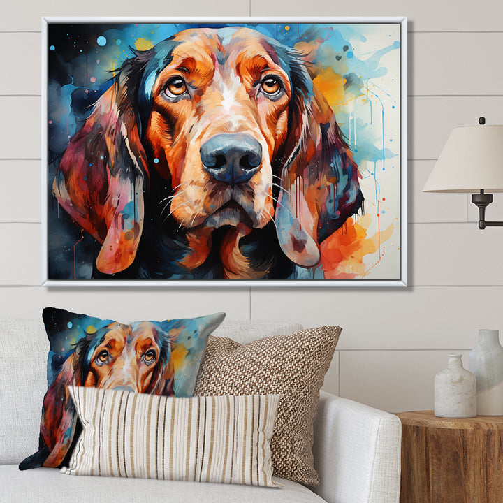 Dog Basset Hound Beauty - Dog Canvas Wall Art