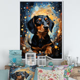 Dachshund Dreamscape - Dog Large Canvas Wall Art