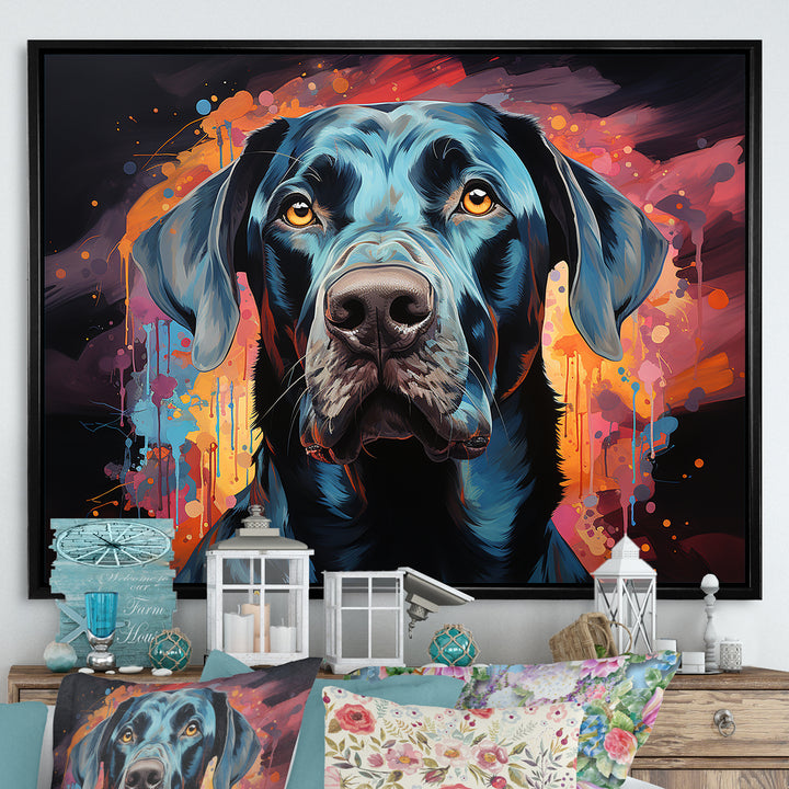 Dog Great Dane Grace - Dog Framed Canvas Art
