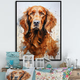 Dog Irish Setter Impressions - Dog Living Room Wall Art