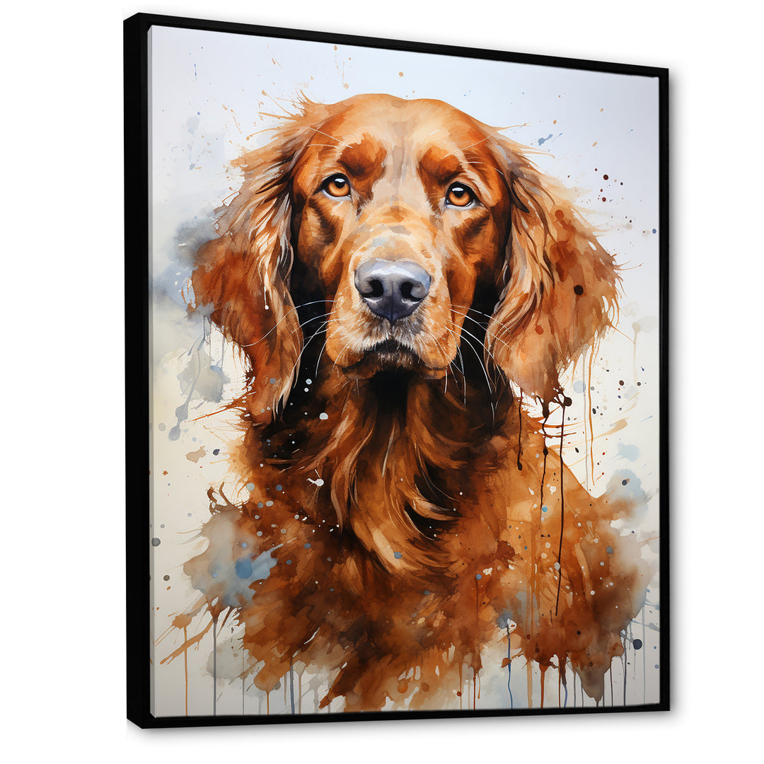 Dog Irish Setter Impressions - Dog Living Room Wall Art