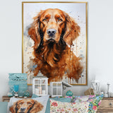 Dog Irish Setter Impressions - Dog Living Room Wall Art