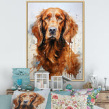 Dog Irish Setter Impressions - Dog Living Room Wall Art
