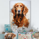 Dog Irish Setter Impressions - Dog Living Room Wall Art