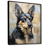 Funny German Shepherd Portrait - Dog Framed Canvas Art