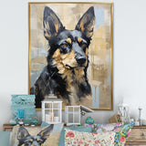 Funny German Shepherd Portrait - Dog Framed Canvas Art