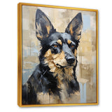 Funny German Shepherd Portrait - Dog Framed Canvas Art