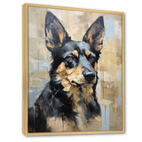 Funny German Shepherd Portrait - Dog Framed Canvas Art