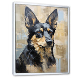 Funny German Shepherd Portrait - Dog Framed Canvas Art