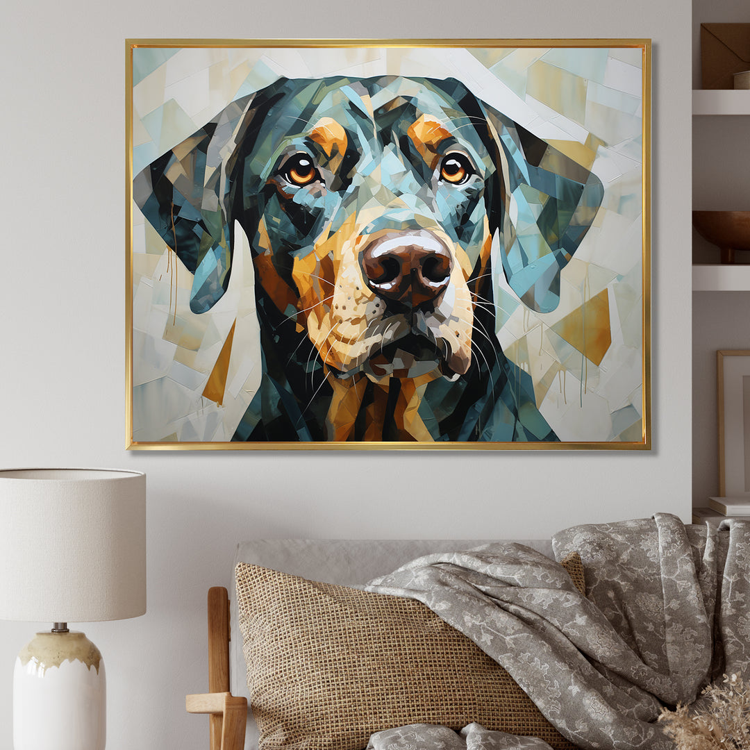 Shepherds Watchful Gaze Portrait - Dog Living Room Wall Art