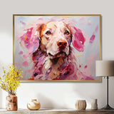 Pink Labrador Popart - Animals Canvas Wall Art