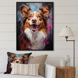 Papillon Prance - Dog Framed Canvas Art