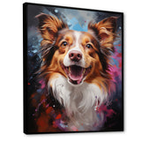 Papillon Prance - Dog Framed Canvas Art