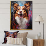 Papillon Prance - Dog Framed Canvas Art