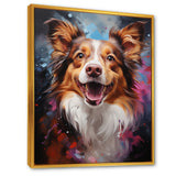 Papillon Prance - Dog Framed Canvas Art