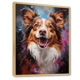 Papillon Prance - Dog Framed Canvas Art
