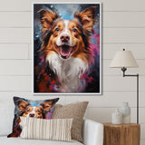 Papillon Prance - Dog Framed Canvas Art