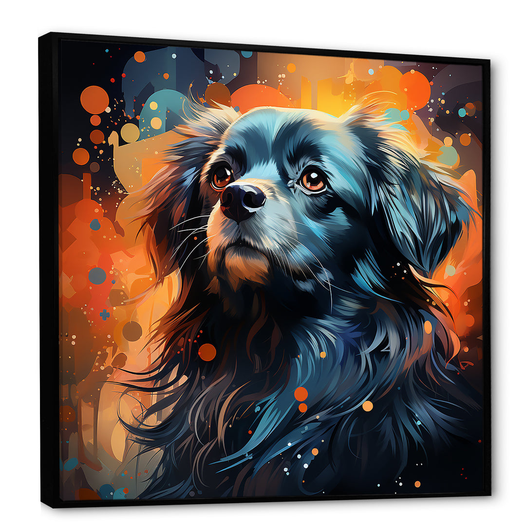 Pekingese Pondering Dog Portrait - Dog Home Decor Art
