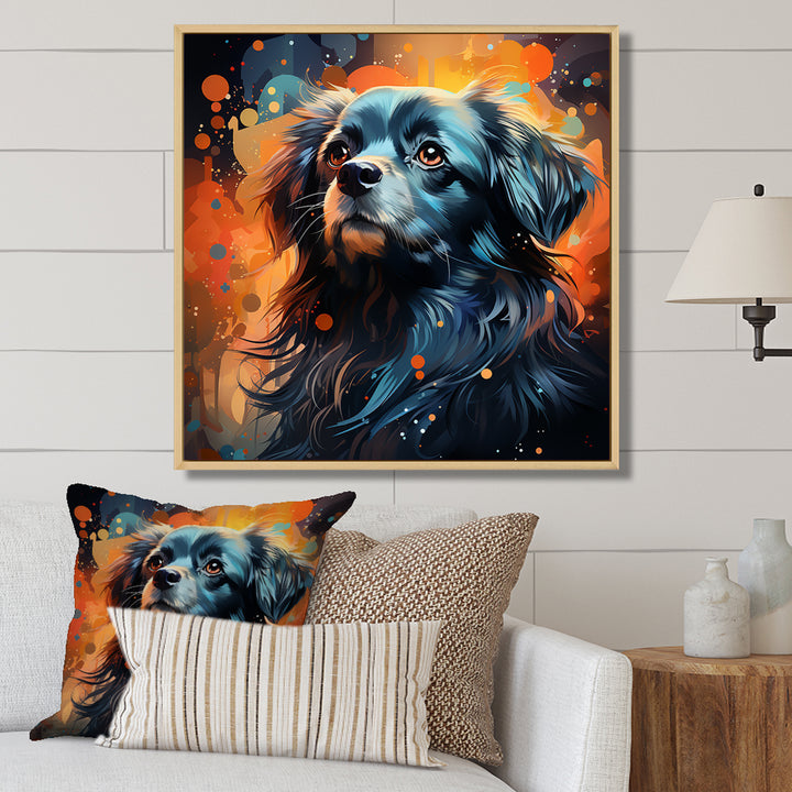 Pekingese Pondering Dog Portrait - Dog Home Decor Art