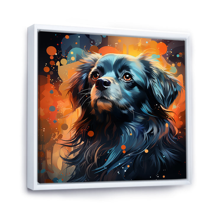 Pekingese Pondering Dog Portrait - Dog Home Decor Art