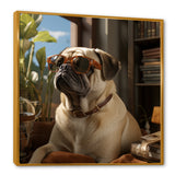 Pekingese Pondering Funny Pug - Dog Bedroom Wall Art