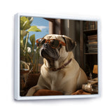 Pekingese Pondering Funny Pug - Dog Bedroom Wall Art
