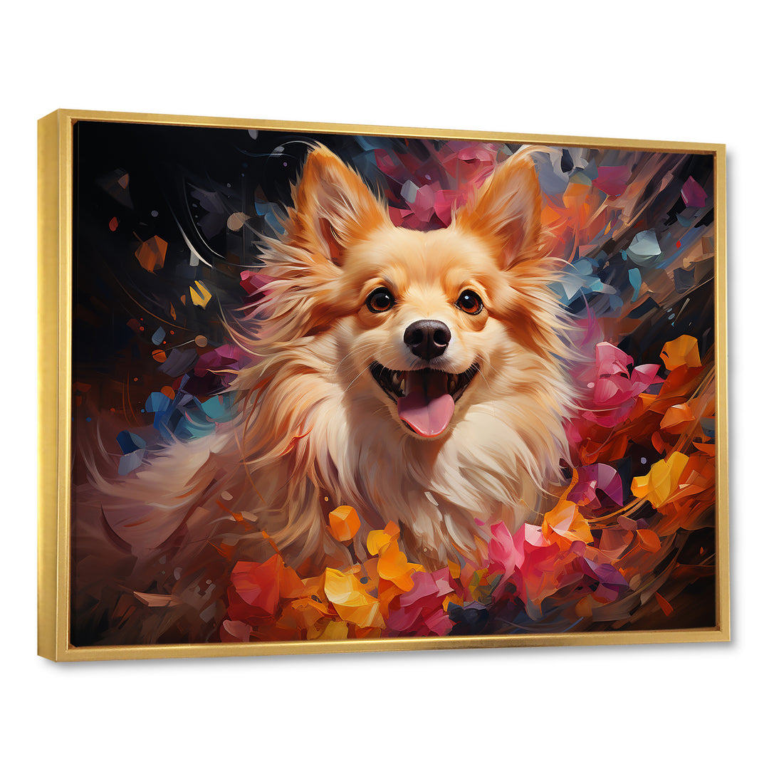 Pomeranian Playfulness - Dog Canvas Wall Art