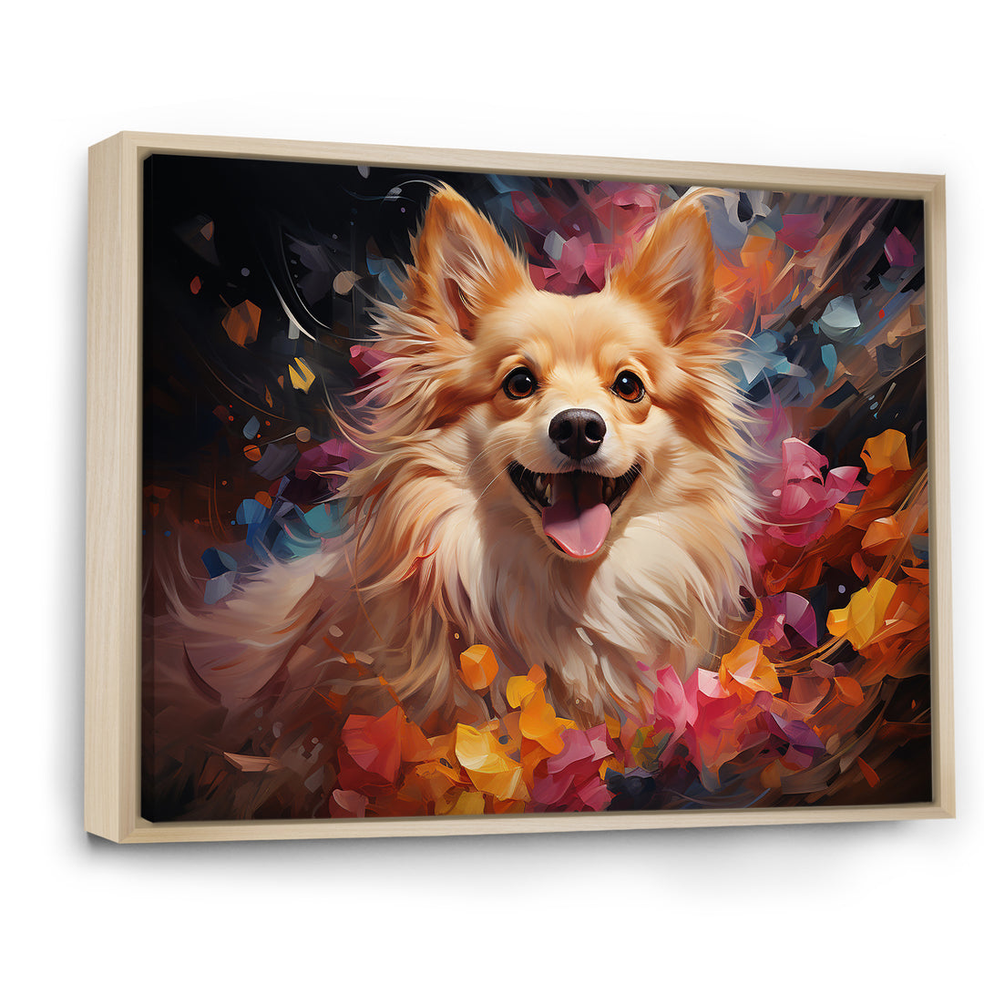 Pomeranian Playfulness - Dog Canvas Wall Art