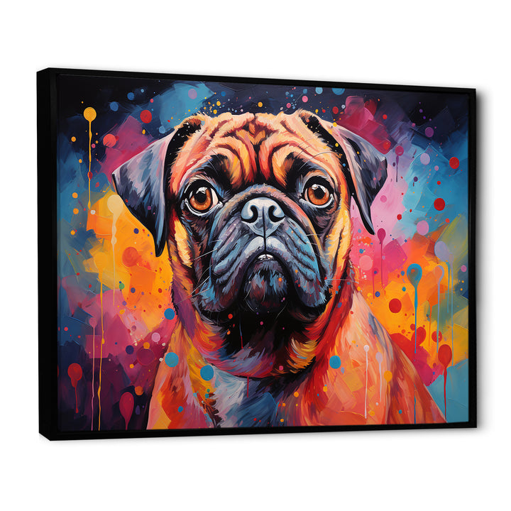 Popart Pug Parade - Beige Dog Wall Art