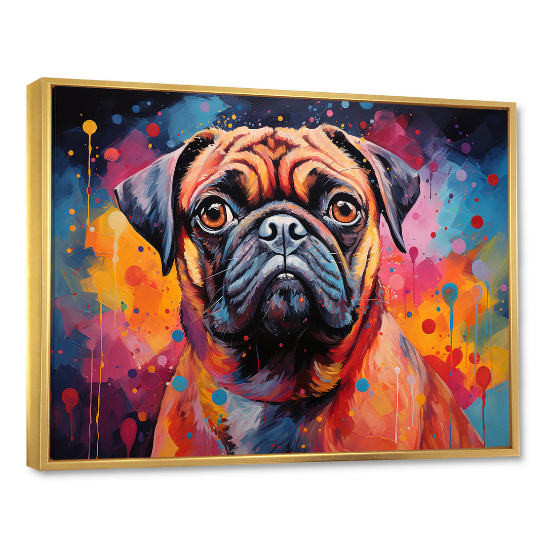 Popart Pug Parade - Beige Dog Wall Art