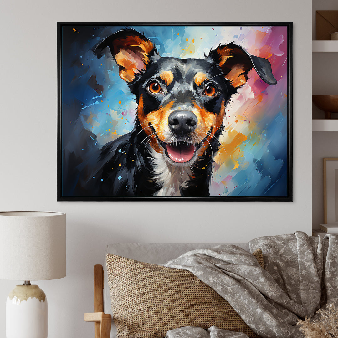 Popart Rat Terrier Rascal - Dog Living Room Wall Art