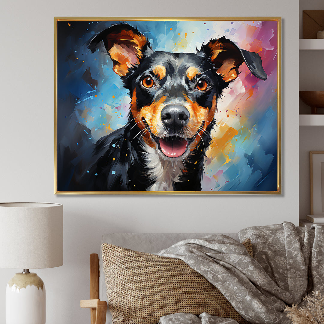 Popart Rat Terrier Rascal - Dog Living Room Wall Art