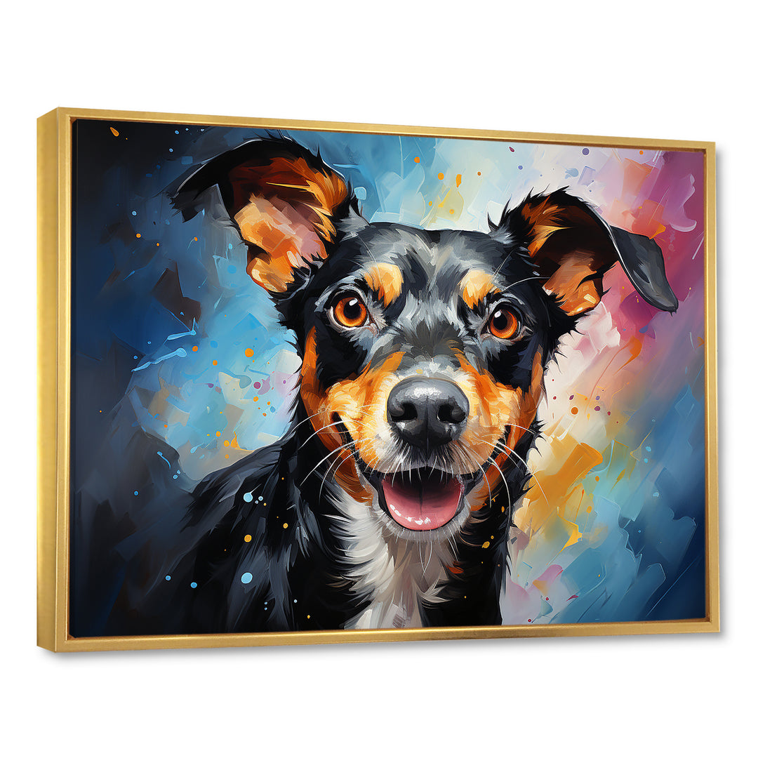 Popart Rat Terrier Rascal - Dog Living Room Wall Art