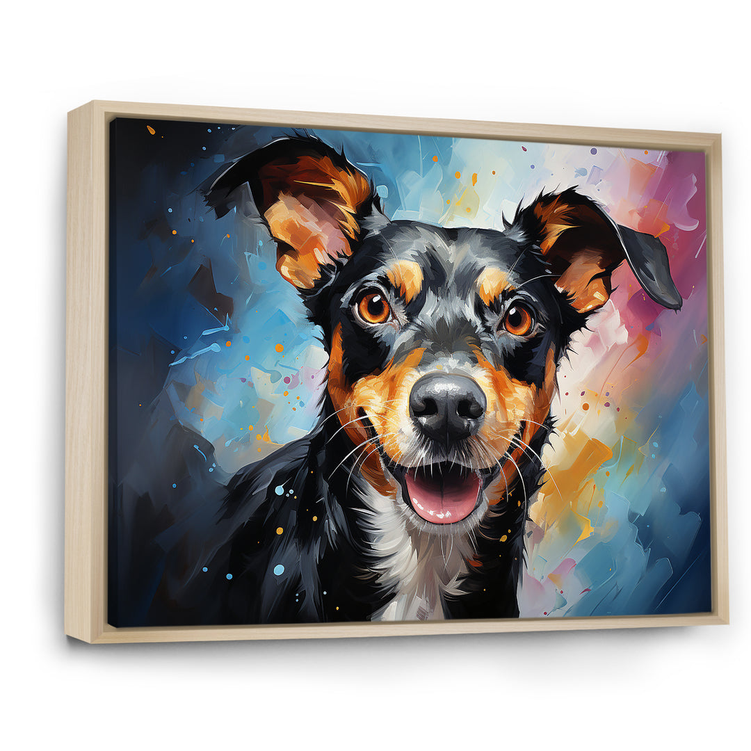Popart Rat Terrier Rascal - Dog Living Room Wall Art