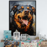 Rottweiler Resilience - Dog Canvas Wall Art