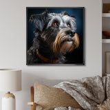Portrait Schnauzer Sophistication - Black Dog Wall Art