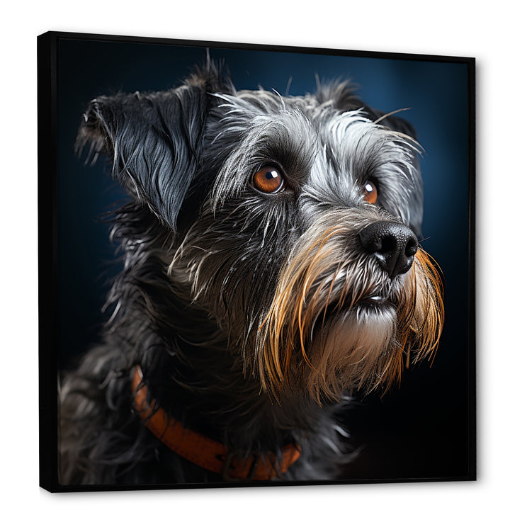 Portrait Schnauzer Sophistication - Black Dog Wall Art