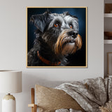 Portrait Schnauzer Sophistication - Black Dog Wall Art