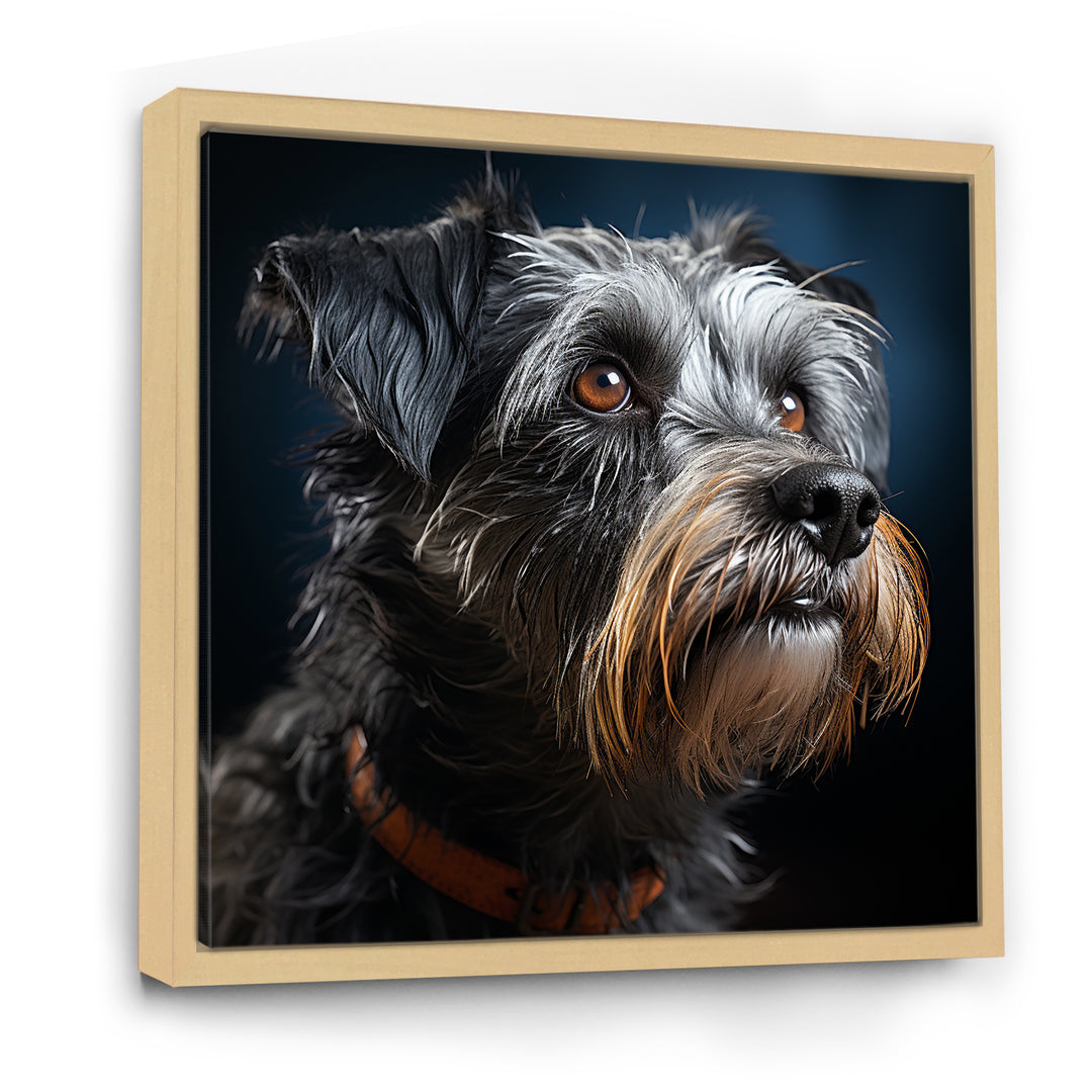 Portrait Schnauzer Sophistication - Black Dog Wall Art