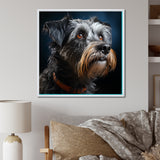Portrait Schnauzer Sophistication - Black Dog Wall Art