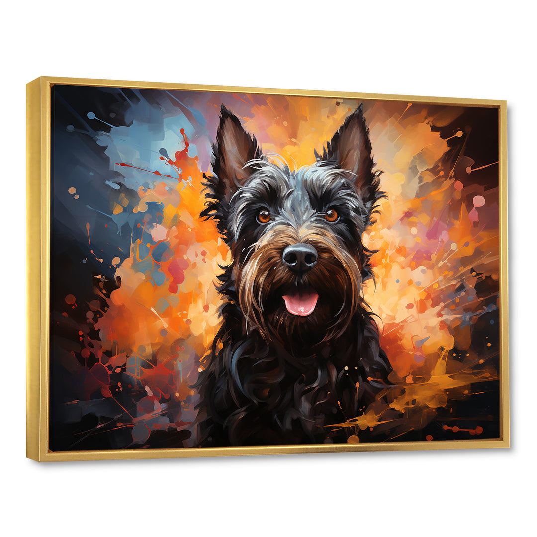 Scottish Terrier Splendor - Dog Framed Canvas Art