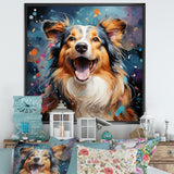Popart Shetland Sheepdog Portrait - Dog Living Room Wall Art