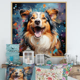 Popart Shetland Sheepdog Portrait - Dog Living Room Wall Art