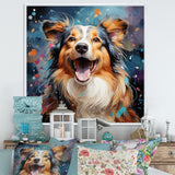 Popart Shetland Sheepdog Portrait - Dog Living Room Wall Art