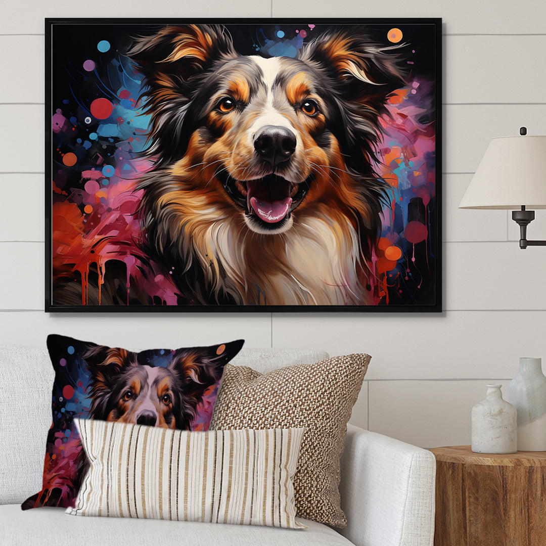 Shetland Sheepdog Portrait - Dog Canvas Wall Art