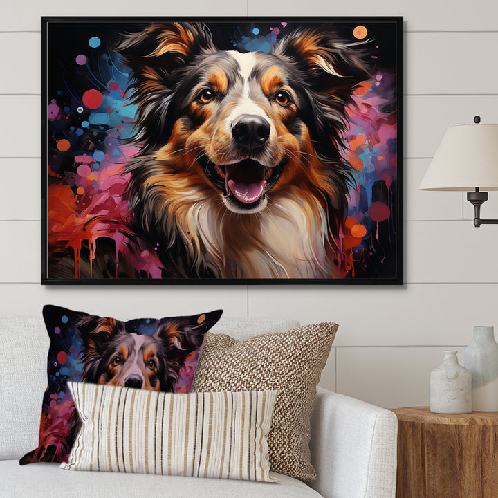 Shetland Sheepdog Portrait - Dog Canvas Wall Art