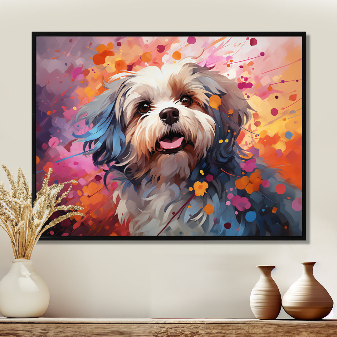 Popart Shih Tzu Serenade - Beige Dog Wall Art